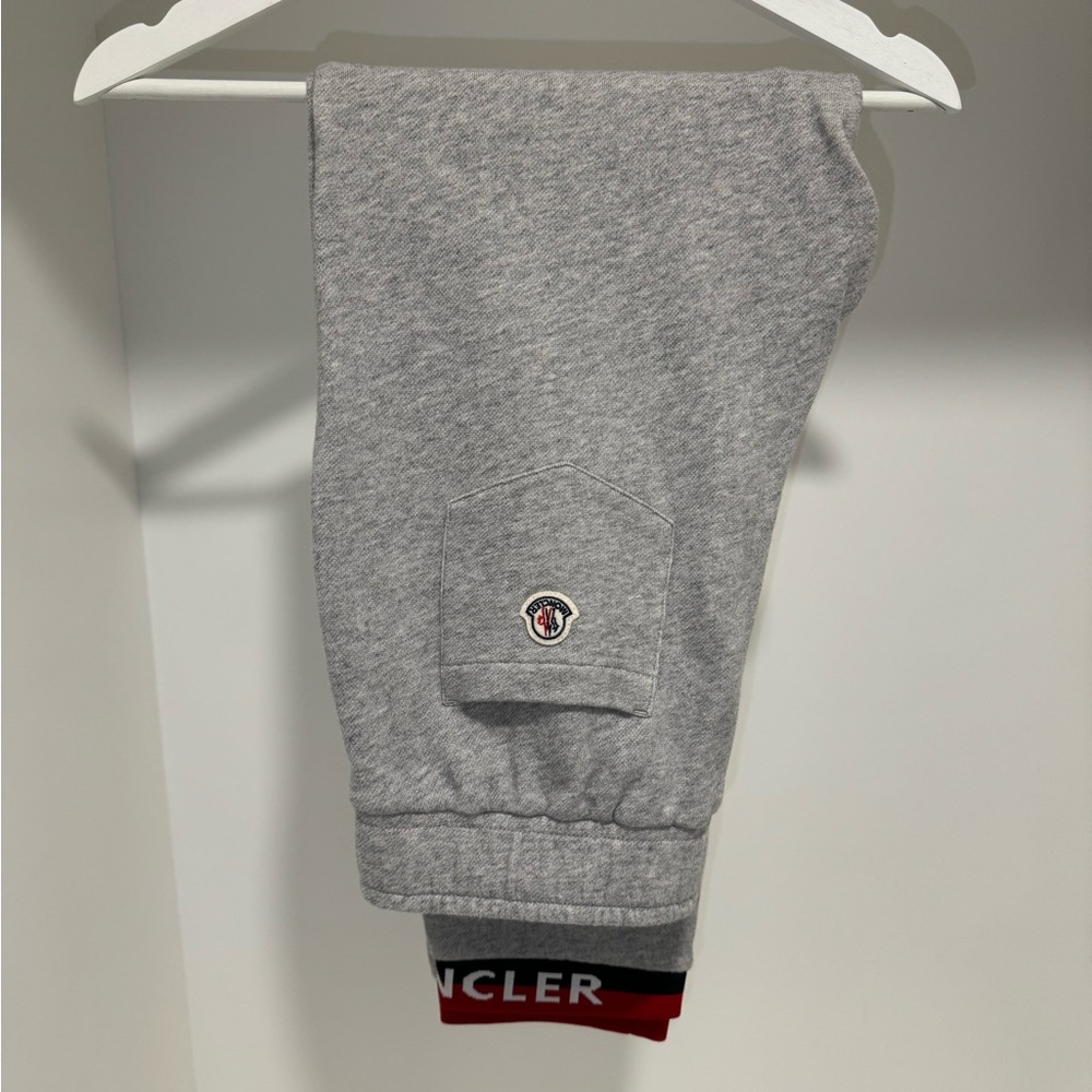 Moncler Gray Sweatpants with Logo